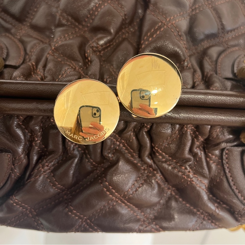 Marc Jacobs Stam Brown Quilted Satchel - Picture 12 of 16